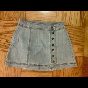 Free People Snap Up Jean skirt